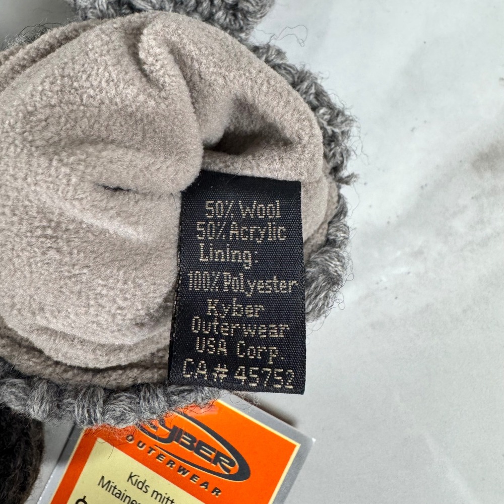 Kyber Outerwear Kid's Koala Bear Mittens Wool Fleece Lined Funky Zoo Collection - Picture 8 of 8